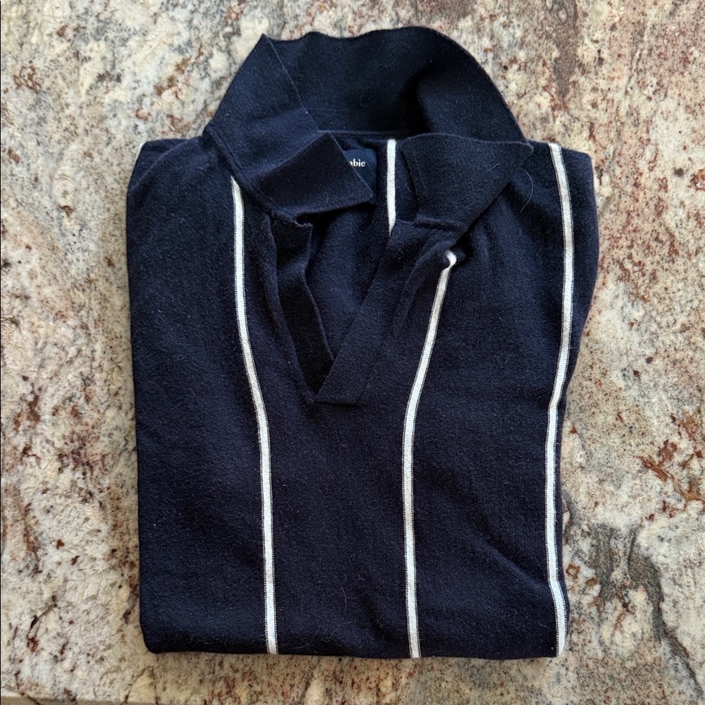 Abercrombie and fitch V-Neck Sweater with White Stripes